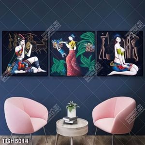 Tranh ghép 3 tấm cô gái khỏa thân