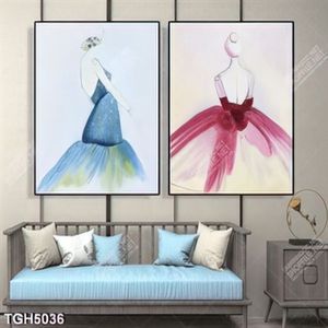 Tranh ghép 2 tấm màu nước