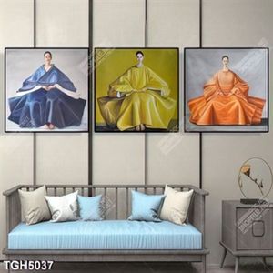 Tranh ghép 3 tấm sơn dầu đẹp