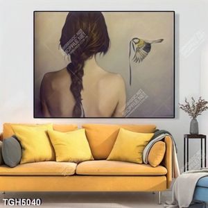 Tranh sơn dầu cô gái