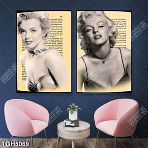 Tranh ghép 2 tấm người đẹp Marilyn Monroe