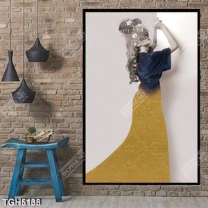 Tranh ghép người mẫu khổ dọc