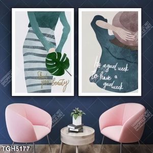 Tranh ghép 2 tấm thời trang