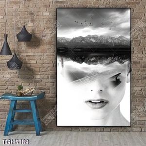 Tranh ghép núi và người mẫu
