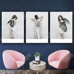 Tranh ghép 3 tấm người mẫu nghệ thuật