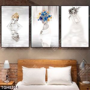 Tranh ghép 3 tấm cô gái