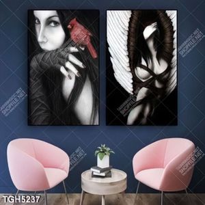 Tranh ghép 2 tấm bán nude nghệ thuật