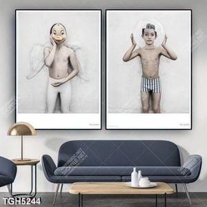 Tranh ghép 2 tấm cậu bé