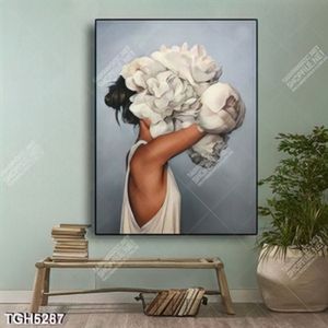 Tranh sơn dầu người mẫu