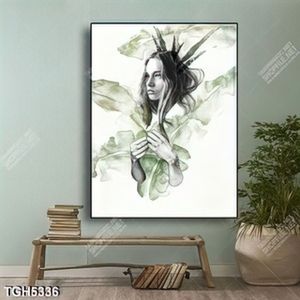 Tranh màu nước cô gái