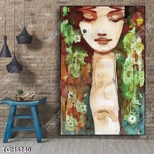 Tranh màu nước cô gái nghệ thuật