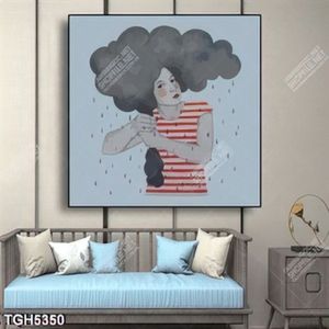 Tranh ghép cô nàng tóc mây