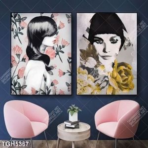 Tranh ghép 2 tấm người mẫu