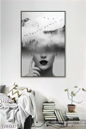 Tranh ghép 3d nghệ thuật cô gái xinh đẹp
