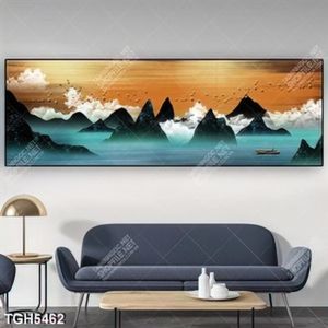 Tranh sơn dầu núi và sông