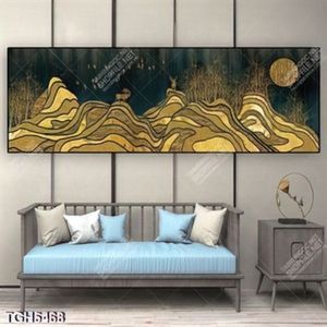 Tranh ghép núi và cây gold