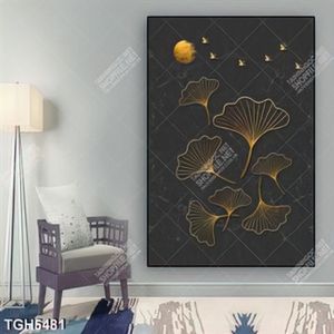 Tranh ghép lá gold