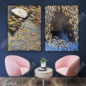 Tranh ghép 2 tấm dàn chim đại dương