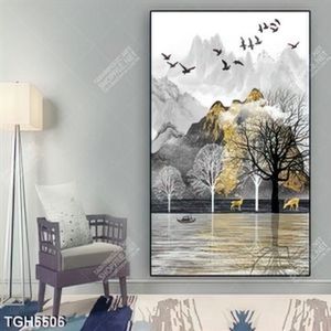 Tranh khổ dọc cây và dòng sông