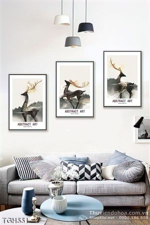 Tranh ghép con nai đực đẹp 3d