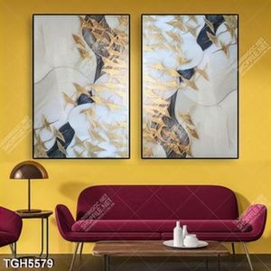 Tranh ghép 2 tấm đàn chim