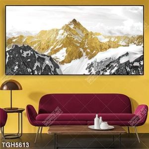 Tranh sơn dầu núi gold