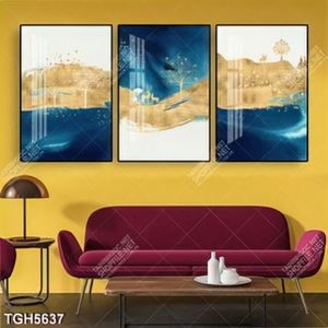 Tranh ghép 3 tấm cây và hươu