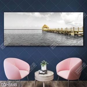 Tranh cây cầu ra biển