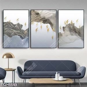 Tranh ghép 3 tấm đàn chim