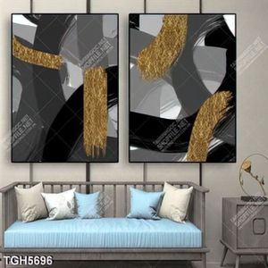 Tranh ghép 2 tấm trừu tượng