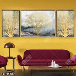 Tranh ghép 3 tấm cây gold