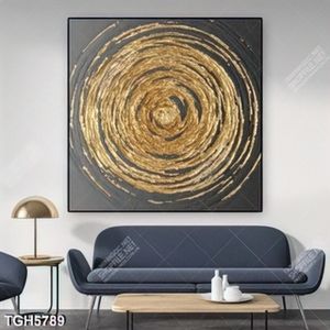 Tranh ghép vòng xoáy gold