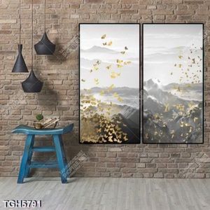 Tranh ghép 2 tấm chim trên núi