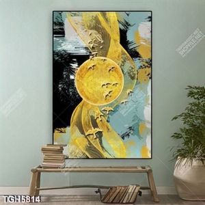 Tranh khổ dọc đàn chim và mặt trăng