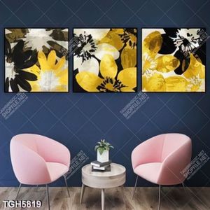 Tranh ghép 3 tấm hoa nghệ thuật
