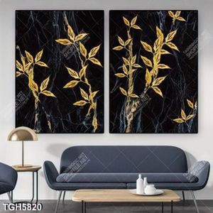 Tranh ghép 2 tấm cây gold