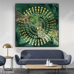 Tranh ghép vòng xoáy tròn gold