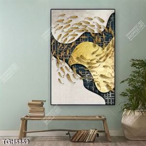 Tranh đàn cá khổ dọc đẹp