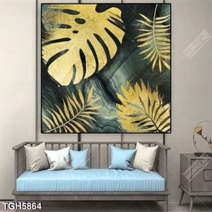 Tranh ghép lá gold nghệ thuật