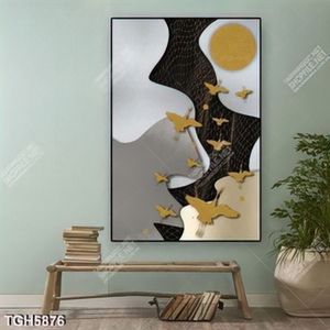Tranh ghép đàn chim gold