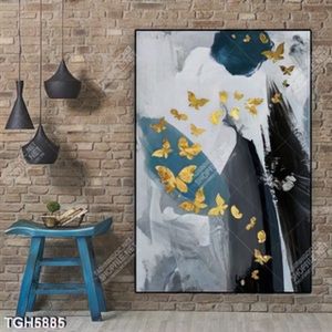 Tranh khổ dọc đàn bướm vàng