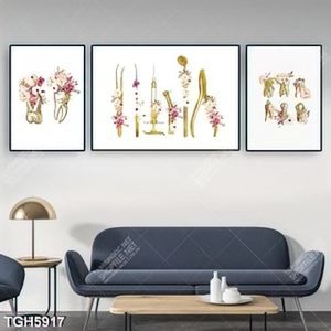 Tranh ghép 3 tấm nha khoa nghệ thuật
