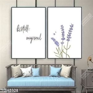 Tranh ghép 2 tấm hoa lavender