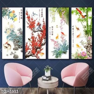 Tranh ghép 4 tấm tứ quý