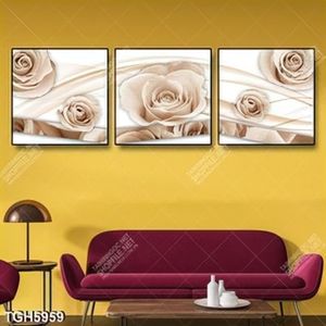 Tranh ghép 3 tấm hoa hồng