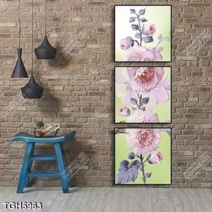 Tranh ghép 3 tấm dọc hoa đẹp