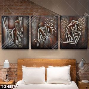 Tranh ghép 3 tấm phù điêu khỏa thân