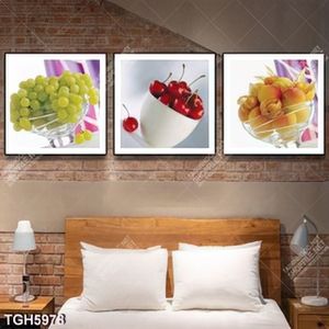 Tranh ghép 3 tấm trái cây