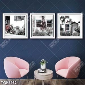 Tranh ghép 3 tấm nhà đẹp