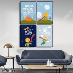Tranh ghép 4 tấm decor phòng bé